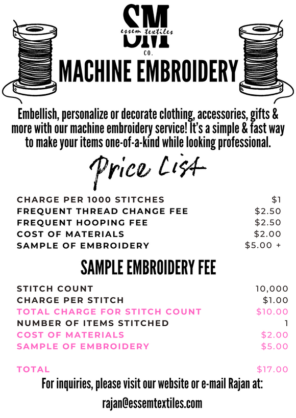Machine Embroidery Service