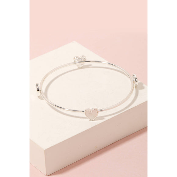 Hearts Galore Bangle - Silver