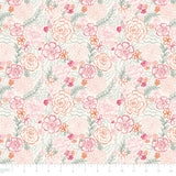 Blooming Hearts: Soft Sketch Blooms-Cream