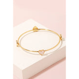 Hearts Galore Bangle - Gold