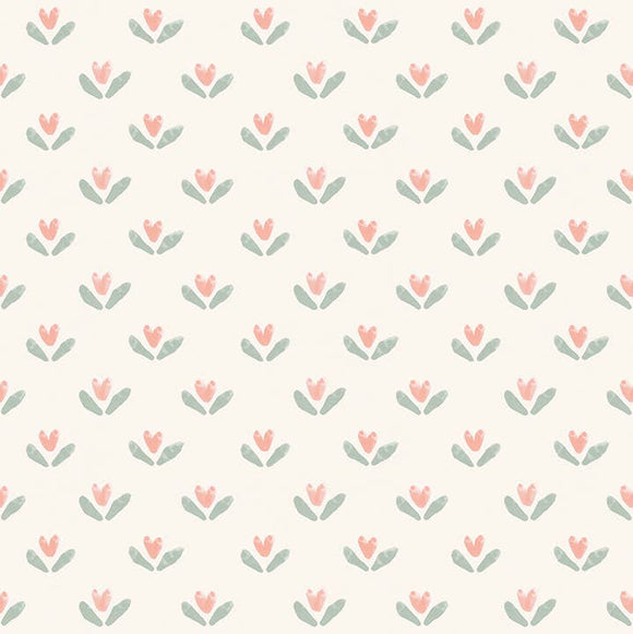 Blooming Hearts: Charming Blossoms-Cream