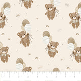 Teddy Bear's Adventures Flannel: Cream