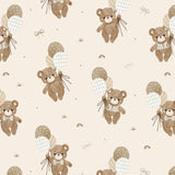 Teddy Bear's Adventures Flannel: Cream