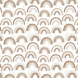 Teddy Bear Tales Flannel - Neutral Rainbows: White