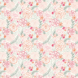 Blooming Hearts: Soft Sketch Blooms-Cream