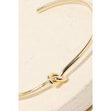 Metallic Knot Cuff Bracelet - Gold