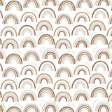 Teddy Bear Tales Flannel - Neutral Rainbows: White