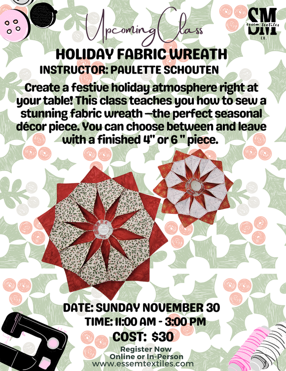Holiday Fabric Wreath