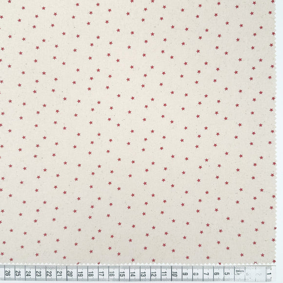 Holiday Prints - Stars Natural/Red