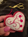 Felt Embroidered Heart