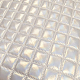 Box Quilted Poly: White