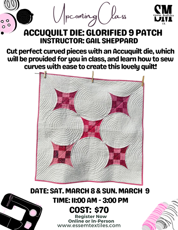 Accuquilt Die: Glorified 9 patch