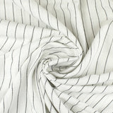 Rayon Linen Stripe: White/Black
