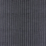 Rayon Linen Stripe: Deep Navy/White