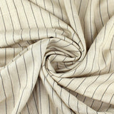 Rayon Linen Stripe: Natural/Black