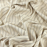 Rayon Linen Stripe: Natural/Black