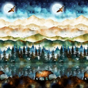 Starry Nights Digital Print: Moonstruck