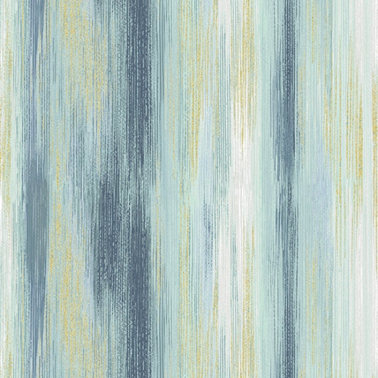 Chickadee Cheer: Dusty Blue/Gold Stripes