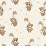 Teddy Bear's Adventures Flannel: Cream
