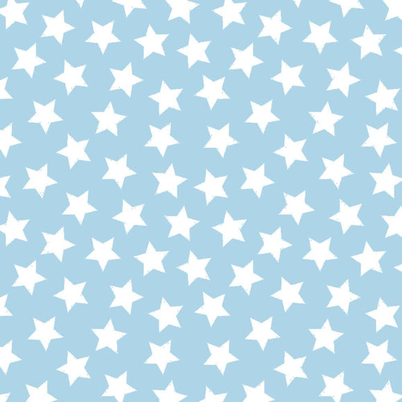 Baby Blue Stars Flannel