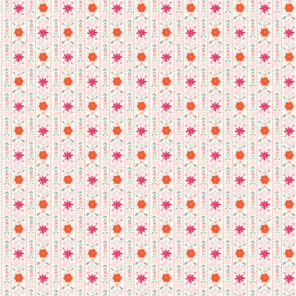 Blooming Hearts: Sweetheart Stripes-Cream