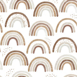 Teddy Bear Tales Flannel - Neutral Rainbows: White