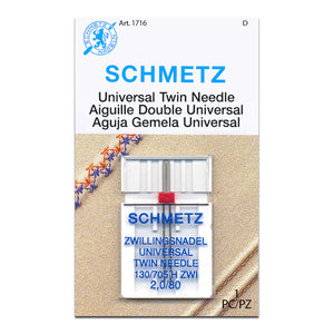 SCHMETZ Universal Twin Needle - 2, 80