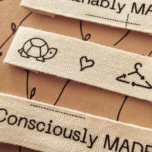 Slow Labels Sew Anonymous Labels: The Slow Life Multipack – Essem Textiles Co.