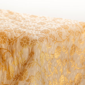 Floral Silk Brocade - Gold/Gold