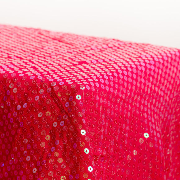Georgette with Iridescence Sequence - Hot Pink