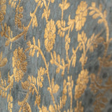 Floral Silk Brocade - Grey & Gold