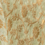 Floral Silk Brocade - Mint/Gold