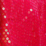 Georgette with Iridescence Sequence - Hot Pink