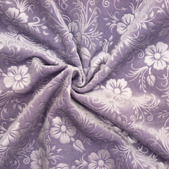Velvet - Embossed Floral: Lilac