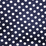 Velvet - Navy with White Polka Dots