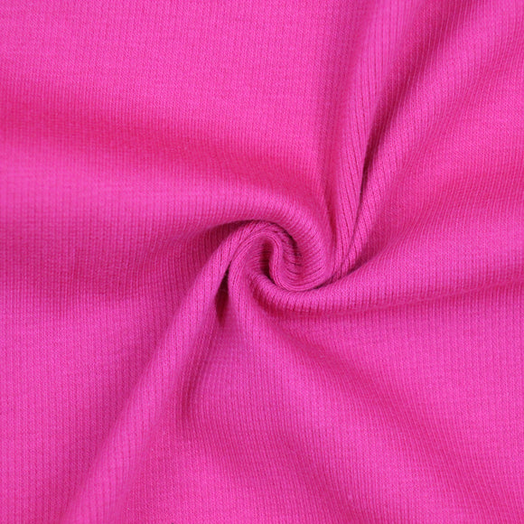 Cotton Spandex Rib Knit- Hot Pink
