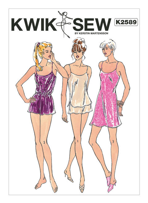 Kwik Sew K2589 - Misses' Chemise, Camisole and Shorts