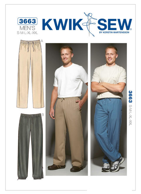 Kwik Sew K3663 - Men's Drawstring Pants – Essem Textiles Co.