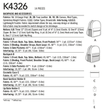 Kwik Sew K4326- Backpack & Accessories