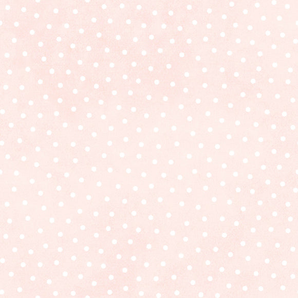 Little Lambies Woolies Flannel: Pink/White Polka Dot