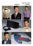Vogue Patterns V9073 - Men's Vest, Cummerbund, Pocket Square, Bow Ties and Neck Ties