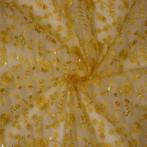 Shayna Net Lace - Yellow