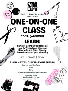 One On One Sewing Lessons